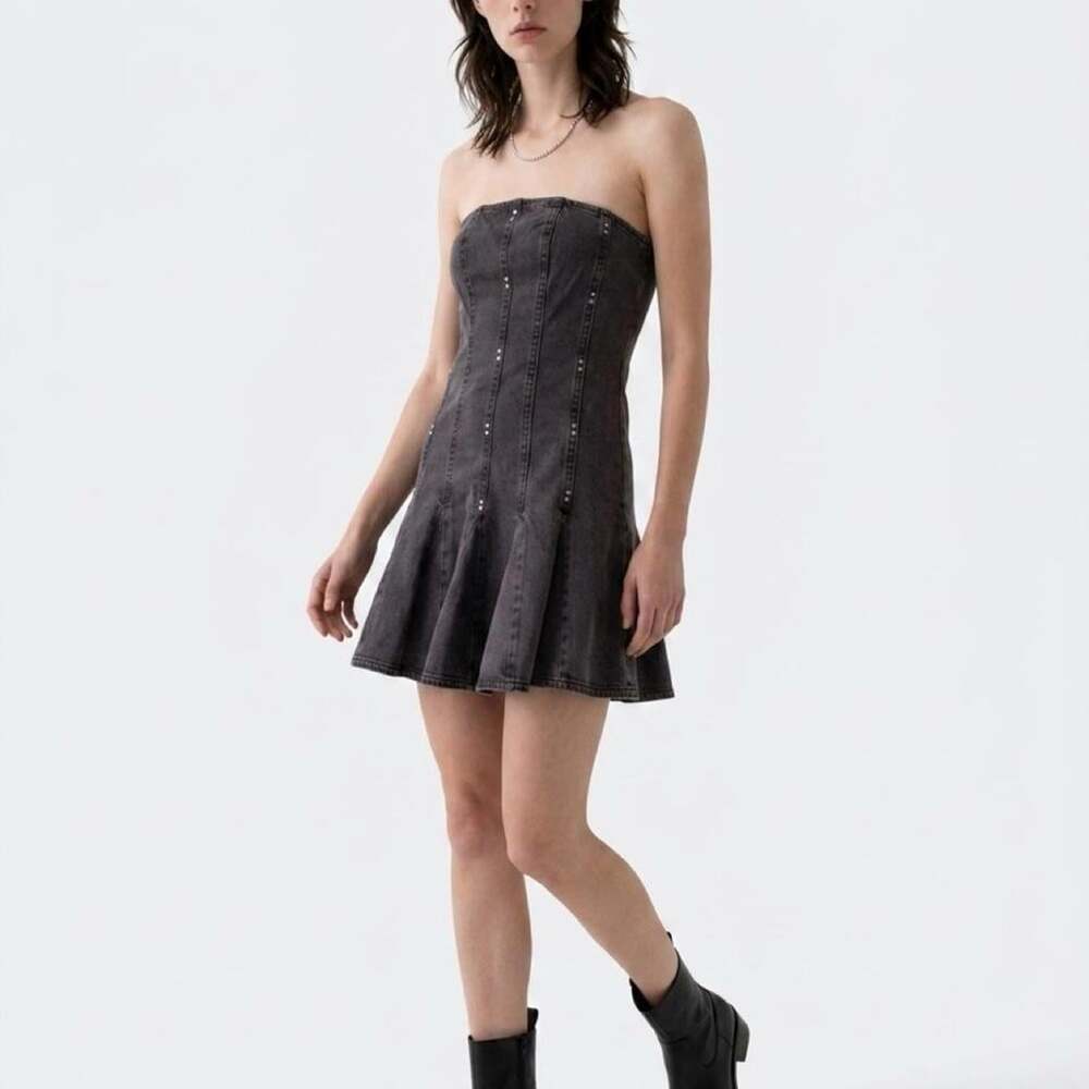 Wild Fable Women's Strapless Denim Dress